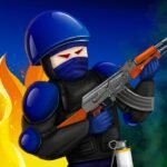 2D Strike offline game key features and modes screen