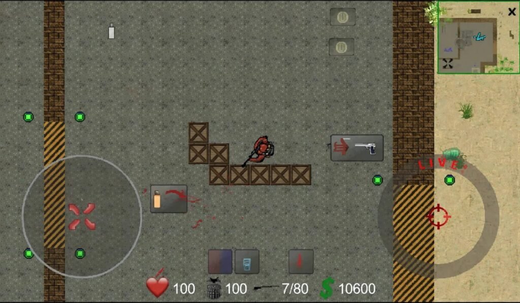 2D Strike top down offline shooting gameplay action screen